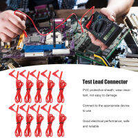 ชุดตัวเชื่อมสายต่อทดสอบ10ชุดสำหรับตัวทดสอบไฟฟ้าสายทดสอบมัลติมิเตอร์ใช้งานง่ายการนำไฟฟ้าได้ดี