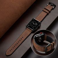 ● Apple Watch Leather Series 6 44 Mm Bracelet - Leather Strap Apple Watch Band - Aliexpress