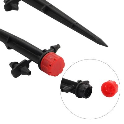 ；【‘； Adjustable 8 Hole Long Rod Dripper Garden Irrigation Spiked Sprinkler Greenhouse Potted Plants Watering Device 5Pcs
