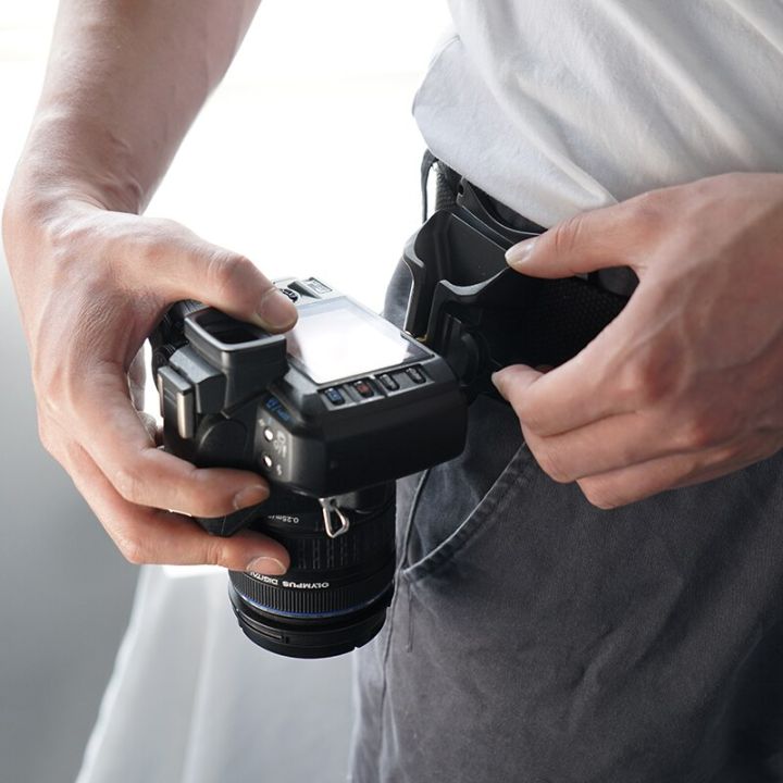 สำหรับกล้อง-dslr-ล็อคเข็มขัดกระดุมเข็มขัดป้องกันโหลดเร็วที่แขวนเอวปุ่มยึดหัวเข็มขัดอุปกรณ์เสริมคลิปหนีบกล้อง