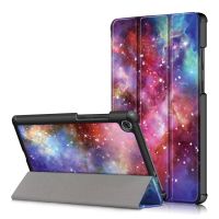 For Lenovo Tab M8 Coloured Drawing Pattern Horizontal Deformation Flip Leather Case with Three-folding Holder