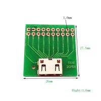 แจ็คตัวเมียเชื่อมชนิด Hdmi ชนิด C Diy ขนาดเล็ก1ชิ้นมีขนาด2.54มม. บอร์ด Pcb 19พินขั้วต่อแผ่นวงจรพิมพ์ขั้วต่อชุบทอง191