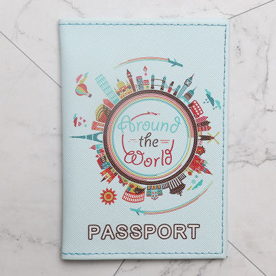 ShenWin Store รอบโลกแผนที่ซองใส่พาสปอร์ตแขนหนังสือเดินทางพียูกระเป๋าเก็บของหนังสือเดินทาง