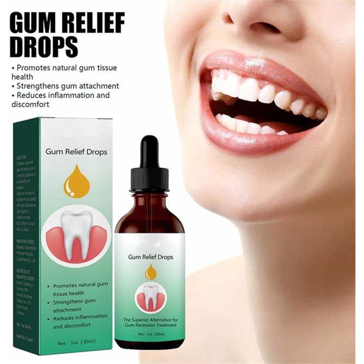 Gum Relief Drops, 30ml Gum Regrowth Treatment Drops, Gum Relief Drops ...