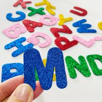 28pcs/lot Colorful English Alphabet Glitter Foam Self-Adhesive EVA Sticker Kids Education DIY Toys for Crafts Arts Making Gifts