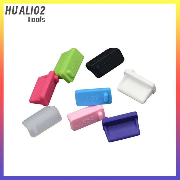 huali02-10ชิ้นปลั๊กซิลิโคนกันฝุ่นพอร์ต-usb-สีสันสดใส-usb3-0ปลั๊กข้อมูลมาตรฐาน-usb2-0แล็ปท็อปเคสพอร์ตคอมพิวเตอร์ตั้งโต๊ะป้องกันฝุ่นป้องกันสำหรับฝาครอบโทรศัพท์มือถืออเนกประสงค์ผู้หญิง