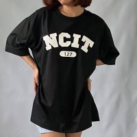 NCIT university Oversized White Shirt High Quality. Korean Oversized KPop T-shirts