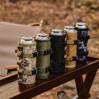 Fuel Canister Cover Outdoor Anti fall Air Bottle Protector Hiking Backpacking BBQ Reusable Wrap Sleeve Case Green