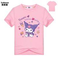 เสื้อยืดแขนสั้นลําลอง พิมพ์ลายการ์ตูน Sanrio Kuromi ทรงหลวม แฟชั่นฤดูร้อน สไตล์ฮิปฮอป สําหรับนักเรียนผู้ชาย และผู้หญิง 2023