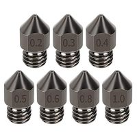 5Pcs MK8 Hardened Steel 3D Printer 0.2/0.3/0.4/0.5/0.6/0.8/1.0mm Nozzle for MK8 Hotend for Creality Nozzle 3D Printer