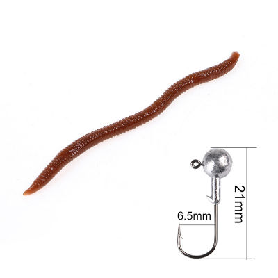 Laogeliang 30pcs 7.5cm Soft Lure ซิลิโคนจำลอง earthworms Red worms fishy กลิ่นเหยื่อ