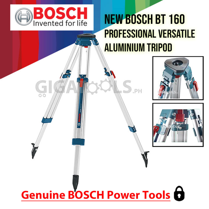 New Bosch BT 160 5/8 16mm Professional Versatile Aluminium Building Tripod  ( MSRGTL ) ( BSHMT ) [GIGATOOLS]