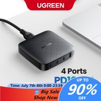 UGREEN Kepala อุปกรณ์ชาร์จ 4 พอร์ต Usb Type C Qc 4.0 3.0 100W สําหรับ Macbook Pro IPad IPhone Samsung x1