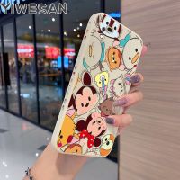 Yiเวปไซต์เคสสำหรับ Samsung A10,เคสการ์ตูนมิกกี้เมาส์ขอบด้านข้างทรงสี่เหลี่ยมซิลิโคนแบบนิ่มฝาหลังกล้องเคสป้องกันการกระแทก