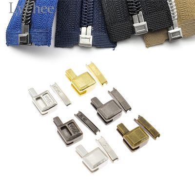 ❃△ Lychee Life 10 Sets 3 Metal Repair Zipper Stopper Open End Zipper Stopper DIY Sewing Zipper Accessories for Clothes