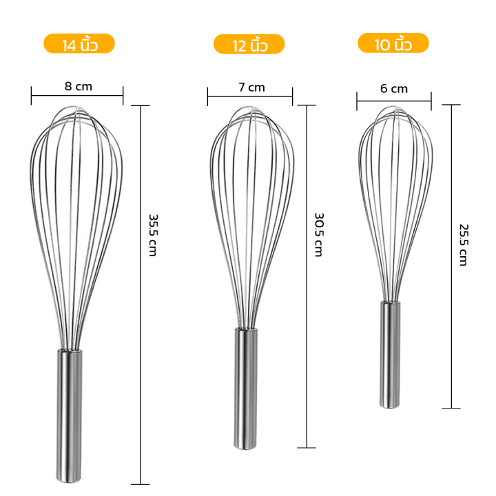 ที่ตีไข่-ที่ตีฟอง-ที่ตีสแตนเลส-วัสดุอย่างดี-ลวดหนา-น้ำหนักดี-งานเกรดคุณภาพ-มี-3-ขนาด-10นิ้ง-12นิ้ว-14นิ้ว-ลวด16แฉก-simple-food