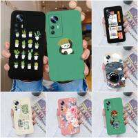 เคสสำหรับ Xiaomi 12X 12 Lite น่ารักฝาครอบกันกระแทกต้นกระบองเพชรรองพื้นปกป้องเคสโทรศัพท์ซิลิโคนสีดำสีชมพูอ่อนสำหรับ Xiaomi 12 X บั๊มเปอร์ Funda Capa 6.28