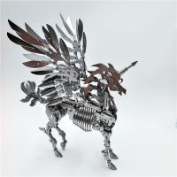 3D Overlord Fire-Breathing Ice Dragon Unicorn Horse DIY Metal Puzzle Game Assembly Childrens Toys Gift Assembly Ornaments