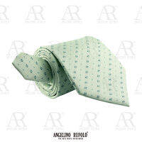 ANGELINO RUFOLO Necktie(NTN1750-จุด001) เนคไทผ้าไหมทออิตาลี่ 100% คุณภาพเยี่ยม ดีไซน์ Dot Pattern สีเขียวอ่อน