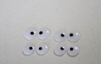 200pcslot 12mm 14mm flat back round white balck toy animal eyefor diy fur ball doll accessories--size option