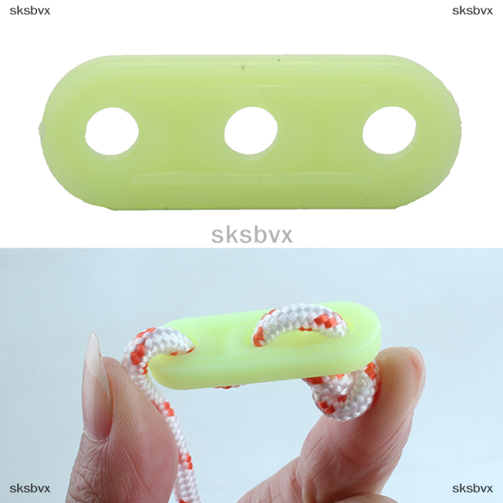 sksbvx-หัวเข็มขัดเชือกเรืองแสงกลางแจ้งสีเขียว10ชิ้นหัวเข็มขัดประแจห่วงนิรภัย