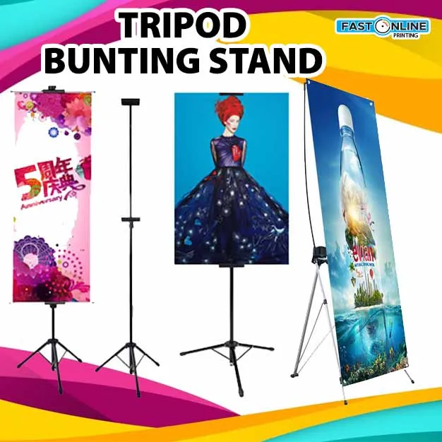 READY STOCK TRIPOD STAND BANNER BUNTING 2meter height Adjustable / X ...