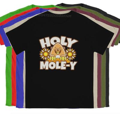 Mens Holy T-shirts Mole Pure Cotton Kawaii Clothes Novelty Men T Shirts Camisas Tees Printed T-Shirts