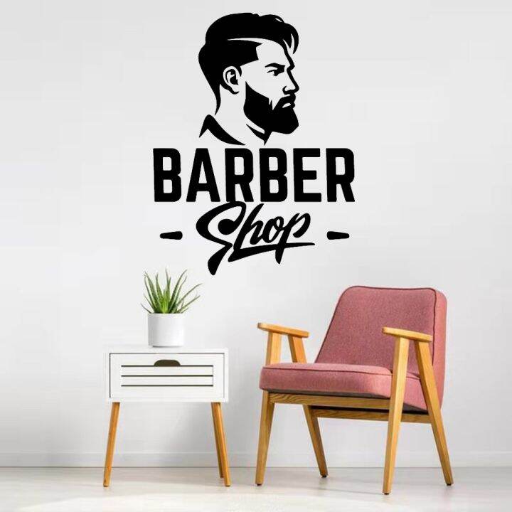 [SPOT EXPRESS] Barber Shop Wall Stickers Vinyl Hairstylist