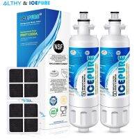 ICEPURE Refrigerator Water Filter + Air Filter Replacement for LG LT700P &amp; Kenmore Elite 46-9690 469690 ADQ36006101 ADQ36006102