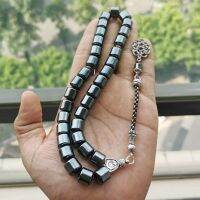 Tasbih Naturale Ematite Pietra Favorisce La Circolazione Del Sangue Misbaha 33 Perline Bracaccialto Musulmano Isico Regalo Accessoriy Turchia Monili