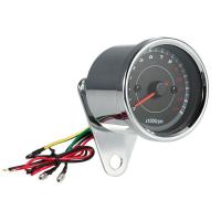 13K RPM Shift เครื่องวัดรอบต่อนาทีรถจักรยานยนต์6.5Cm เส้นผ่าศูนย์กลาง DC 12V สแตนเลสที่อยู่อาศัยใช้ได้กับรถจักรยานยนต์ทุกรุ่น