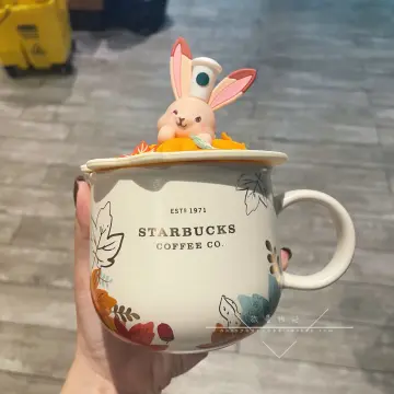 2022 Starbucks Mugs Autumn Maple Leaves Cute Fox Rabbit Ceramic Cup Coffee  Cups