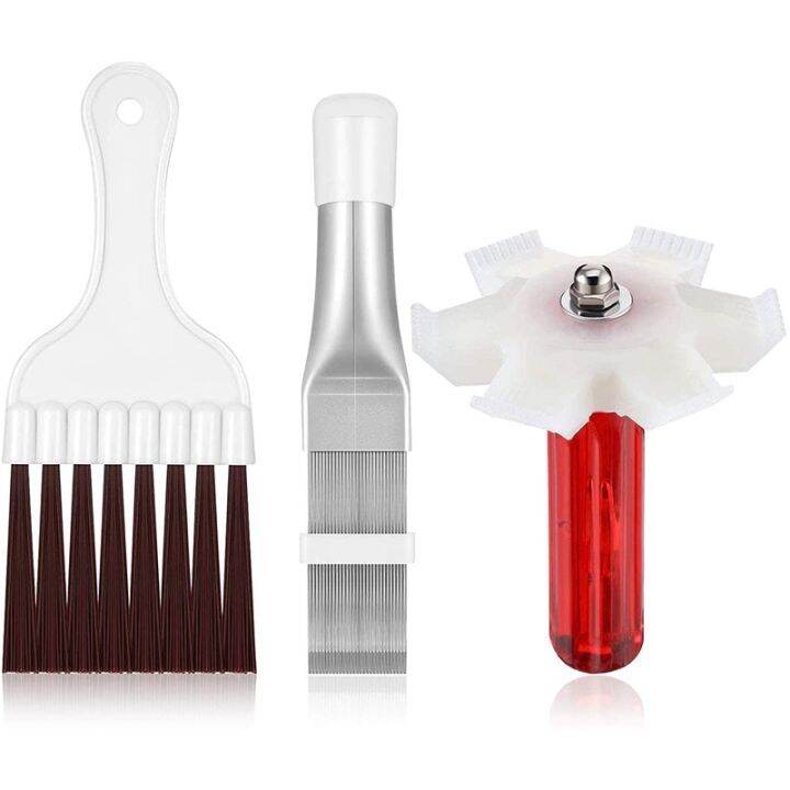 3 Pieces Air Conditioner Condenser Fin Cleaner Brush, Condenser Fin