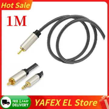 Fule Digital Coaxial Audio Video Cable Stereo SPDIF RCA to 3.5mm Jac k Male  for HDTV