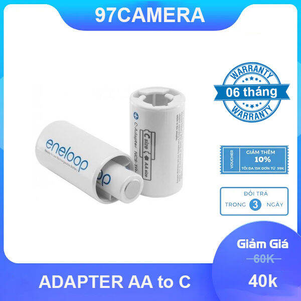 BH 6 Tháng - Adapter Eneloop Chuyển đổi Pin Tiểu Aa Thành Pin Trung C ...