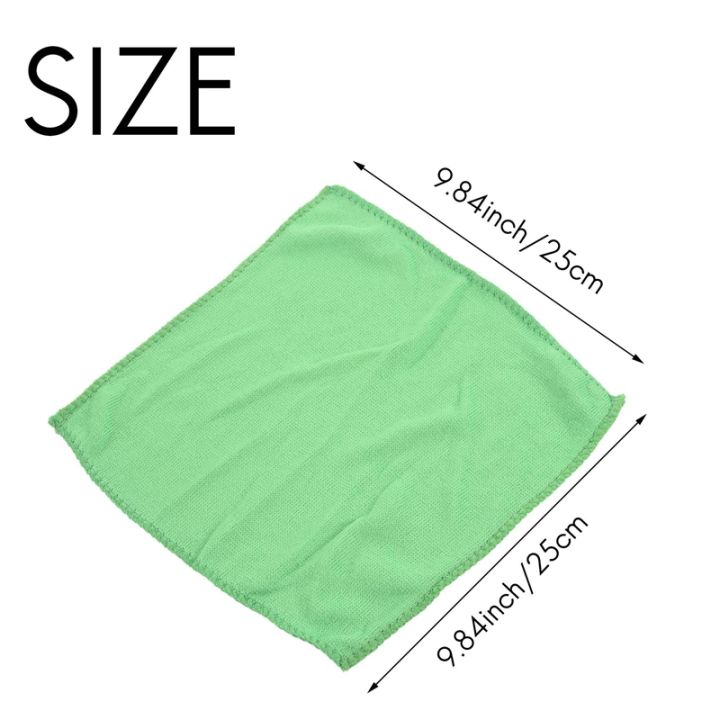 10pcs-practical-soft-new-car-wash-towel-cleaning-duster-auto-detailing-green-microfiber-green