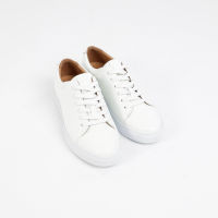 MAC &amp; GILL รองเท้าผ้าใบผู้ชายหนังแท้แบบ SNEAKER สี WHITE for MEN LEATHER SNEAKER IN GENUINE LEATHER CASUAL AND SPORTS