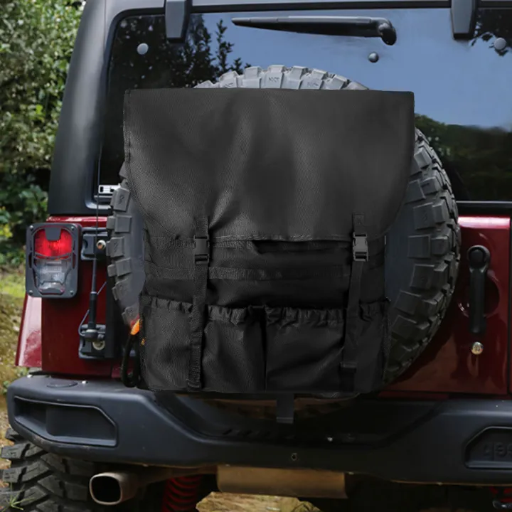 Spare Tire Storage Trash Bag Off Road Recovery Camping Gear Fit Jeep  Wrangler TJ JK JKU JL JLU 2007-2021 With Adjustable Straps | Lazada PH