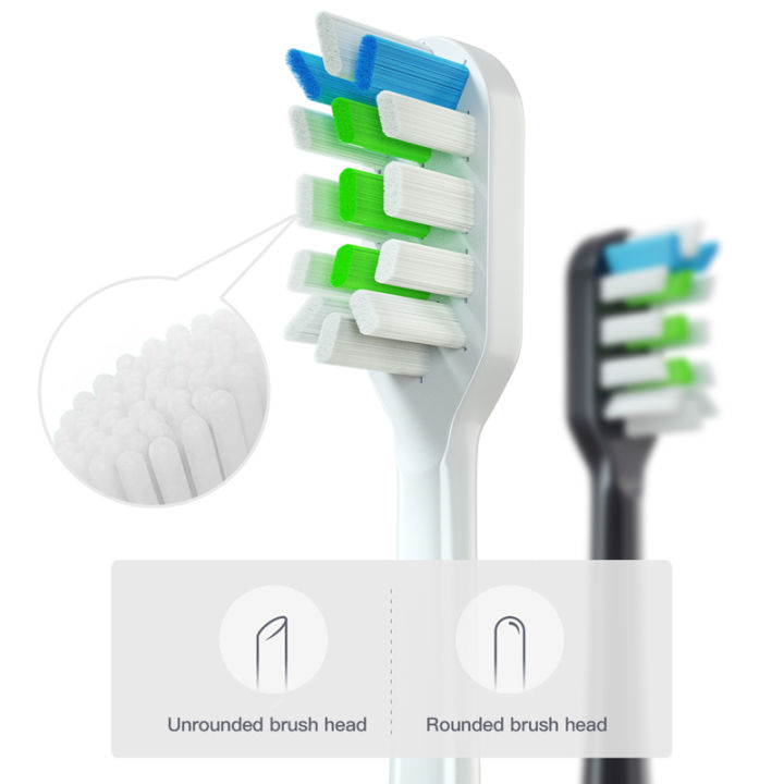 4ชิ้นเซ็ตเปลี่ยนหัวแปรงสีฟันสำหรับ-soocas-x3x3ux5โซนิคไฟฟ้าฟันทำความสะอาดหัวฉีด-dupont-แทนที่สมาร์ททันตกรรมแปรง