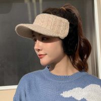 Winter Beanies Hat for Women Wild Empty Top Baseball Hat Fashion Woolen Cap Ear Protection Female Sport Warm Cold Knitted Hat