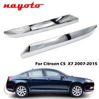 【113 AutoXLIOLWKL 】 ◄❇แถบตกแต่งขอบ Bemper Belakang หน้ารถโครเมี่ยมสำหรับ C5 Citroen X7 2007-2015ป้องกันรอยขีดข่วนตกแต่งโครเมียม