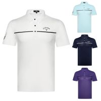 ◎▪★ Titleist ชุดกอล์ฟผู้ชาย,ระบายอากาศได้ดีแห้งเร็วเสื้อแจ็คเก็ตเล่นกอล์ฟลำลองเล่นกีฬานอกบ้านลูกปัดเสื้อโปโลแขนสั้น