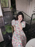 French Elegant Sweet Beauty Dress 2022 Summer New One Piece Korean Fashion midi Floral Dress Casual Dress