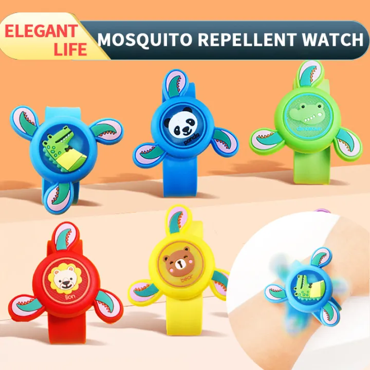 Anti Mosquito Repellent Watch Wearable Bracelet Luminous Cartoon LED