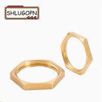 2-20PCS 1/8Inch-1Inch Copper Outer Hexagonal Flange And Brass Ring Nut Nut Lock Mother Water Tank Joint Fastening Accessories