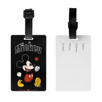 Mickey Mouse Luggage Tag Suitcase Name ID Card Labels Identifiers PVC Baggage Tags Luggage for Women Men Kids Girls Travel
