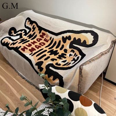 （in stock）Vintage Woven Tiger Blanket Mattress Picnic Camping Outdoor Style Sofa Cover Table Cloth Tapestry（Can send pictures for customization）