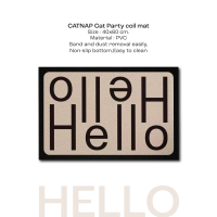 [พร้อมส่ง] พรมดักฝุ่น ลาย Black Border Hello ขนาด 40x60 cm. by CATNAP