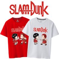 S-5XLแนวโน้ม สะดวกสบาย เสื้อยืดแขนสั้นอะนิเมะ Slam Dunk Rukawa Maple Sakuragi ถนนดอกไม้ศตวรรษที่สูงห้าอะนิเมะเสื้อผ้า SLAM