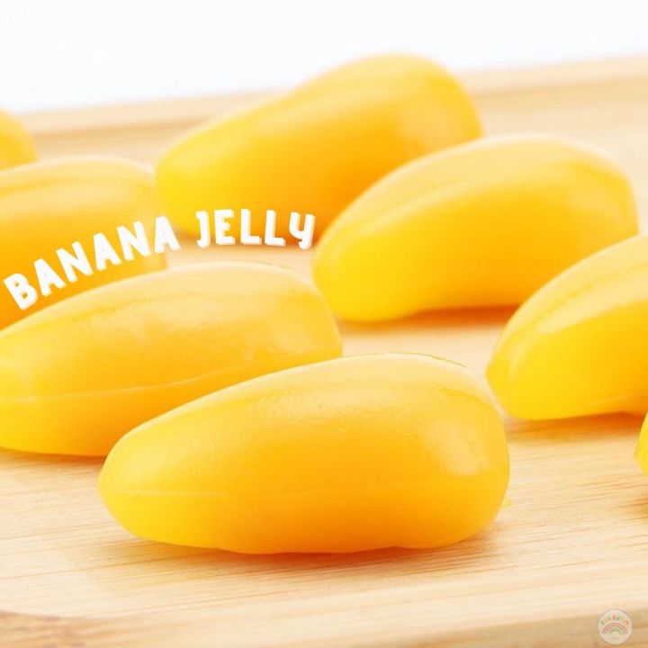 เยลลี่-เยลลี่กล้วยหอม-กล้วยหอม-100-500กรัม-รูปทรงกล้วยหอม-กลิ่นกล้วยหอม-อร่อย-เคี้ยวหนึบ-ราคาถูก